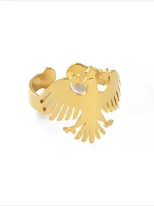 1Piece New Syria Eagle Flag Ring For Woman Stainless Steel Jewelry Finger Rings Syrian Accessories