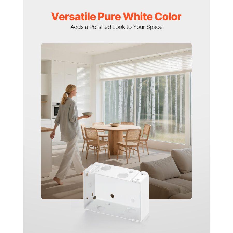 VEVOR Box Mounting Brackets, 2 Pcs, Box Blind Bracket for Window Blinds, Fit for 1.5x 2.25 inch Headrails, with Self-Tapping Screws and Expansion Tubes, Sturdy Iron, for Blinds Installation, White VEVOR Box Mounting Brackets, 2 Pcs, Box Blind Bracket for Window Blinds, Fit for 1.5x 2.25 inch Headrails, with Self-Tapping Screws and Expansion Tubes, Sturdy Iron, for Blinds Installation, White