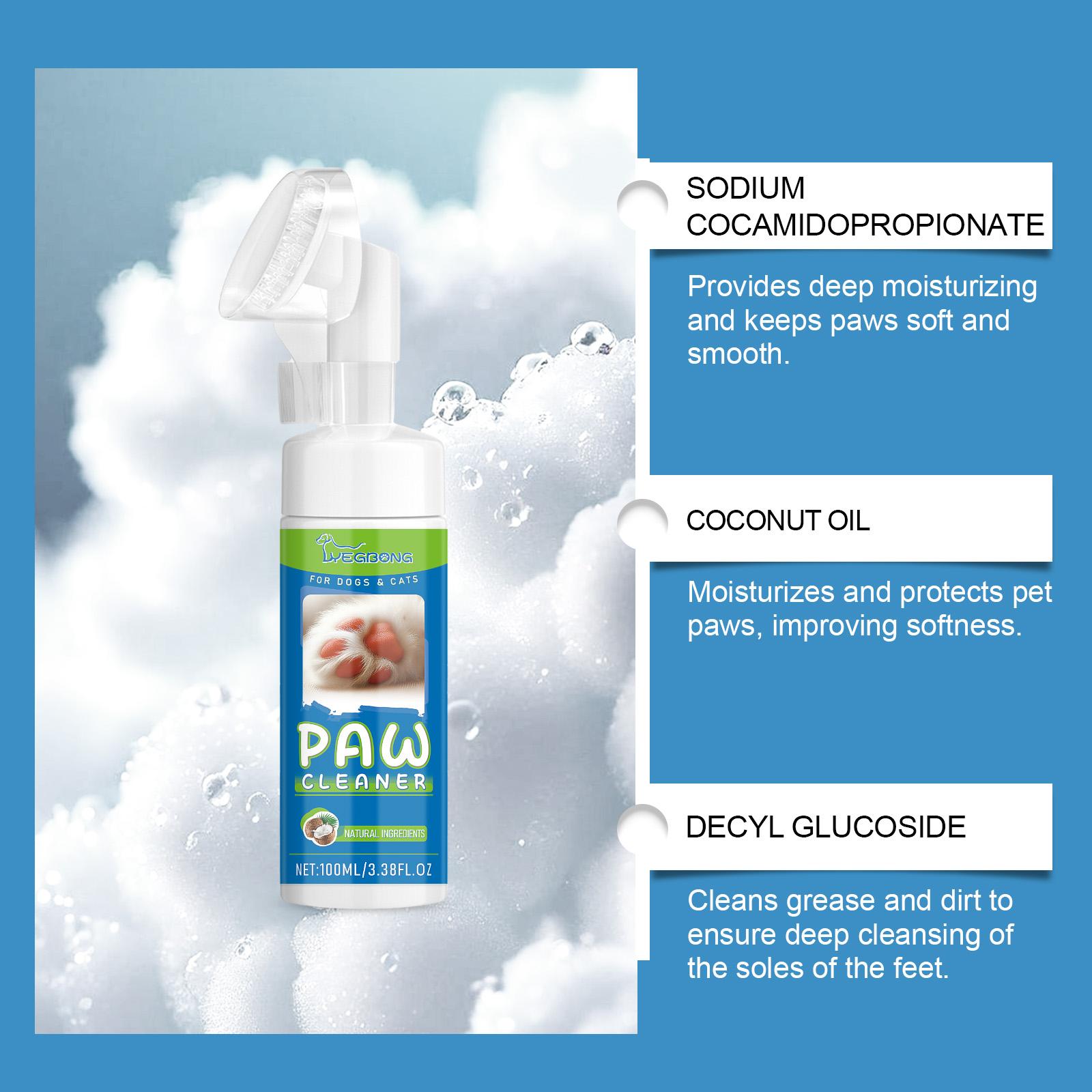 Yegbong Pet Foot Cleaner, Dog And Cat Wash Paws Foot Cleaner Foot Care Foam