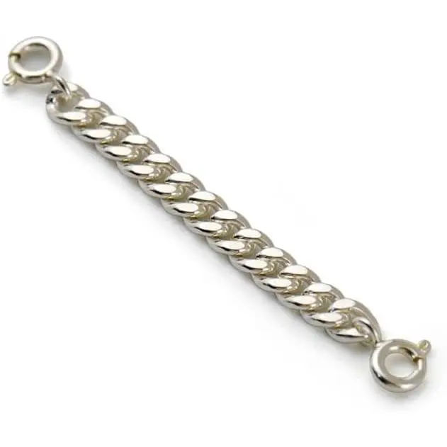 1 count 925 Sterling   Making  Chain Extender  Removable Adjustable Extension for Necklace Bracelet ((4mm*5cm))
