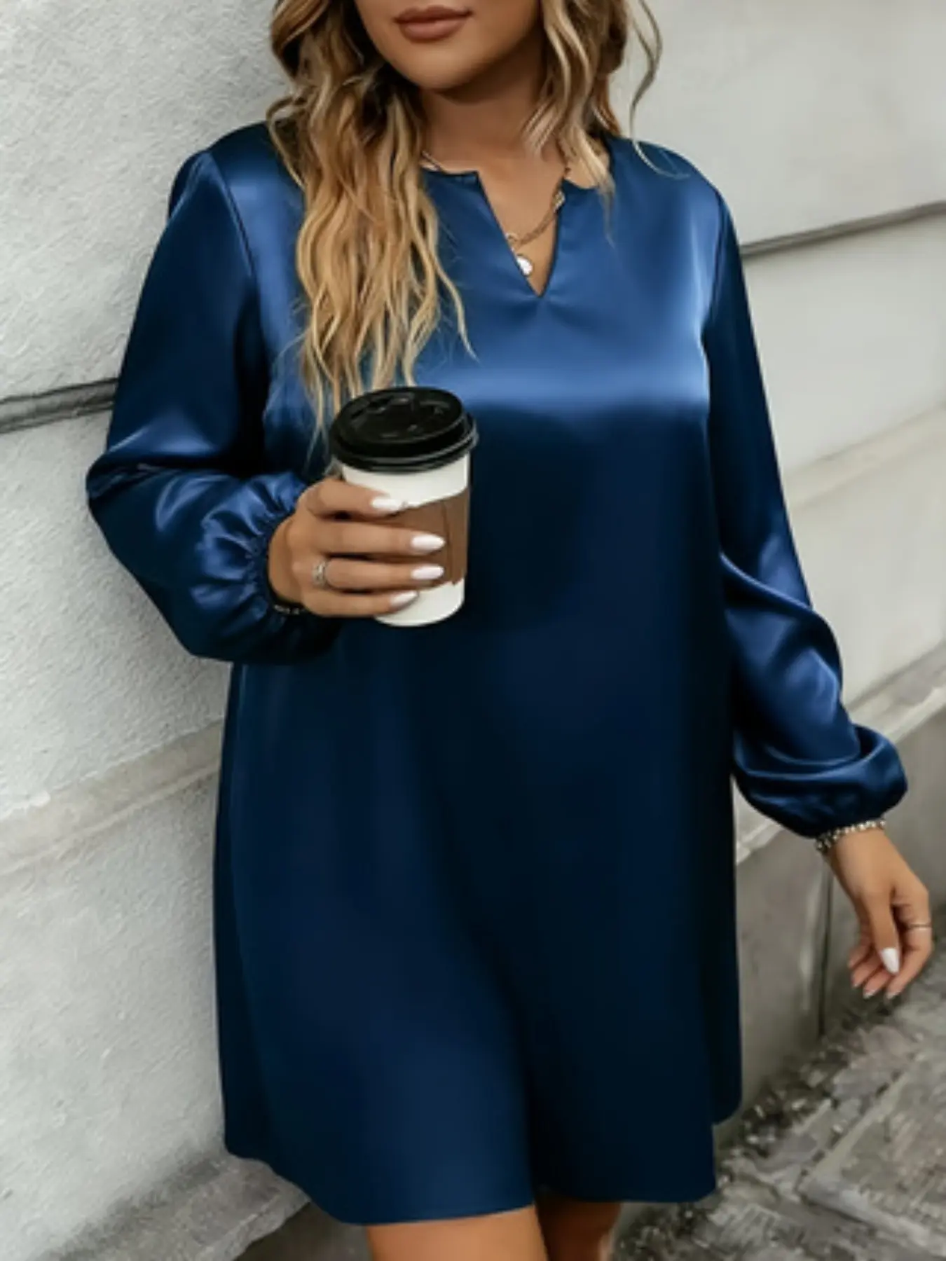 Elegant Plain Satin Casual Long Sleeve Top, Loose-Fitting Hoodie/jumper for All Seasons, Comfortable and Stylish Everyday Wear