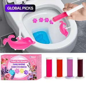 Ntugo Gel Toilet Cleaner, Durable Cleaning Supplies, Wall-Mounted Toilet Cleaning Gel with Long-Lasting Fresh Scent, 1-Box Trial Pack or 4-Box Bulk Pack, No Brushing Needed #GLOBAL PICKS