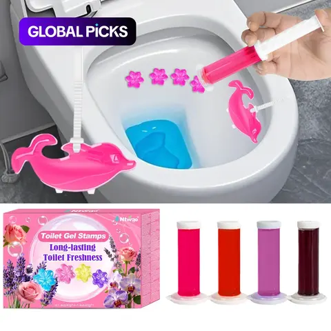 Ntugo Gel Toilet Cleaner, Durable Cleaning Supplies, Wall-Mounted Toilet Cleaning Gel with Long-Lasting Fresh Scent, 1-Box Trial Pack or 4-Box Bulk Pack, No Brushing Needed, Scented Cleaning Products #GLOBAL PICKS