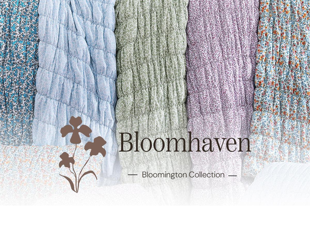 7-Pieces Ruffled comforter set, Shabby Chic Farmhouse Bedding, Machine Washable Cozy Bedding Haul for All Seasons Floral Print Patchwork