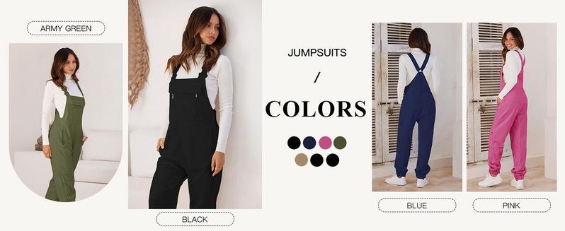 Imily Bela Women's Fleece Warm Overalls Winter Loose Casual Jumpsuits with Pockets