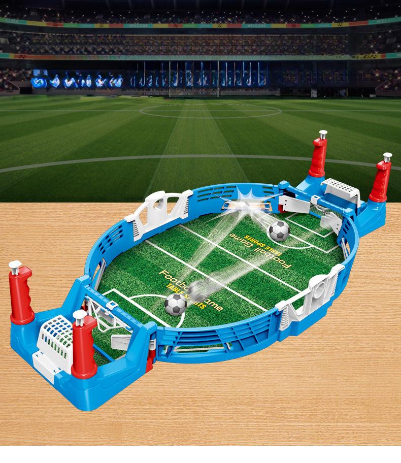 Tabletop soccer match, a two-player, parent-child interactive puzzle game, World Cup soccer.