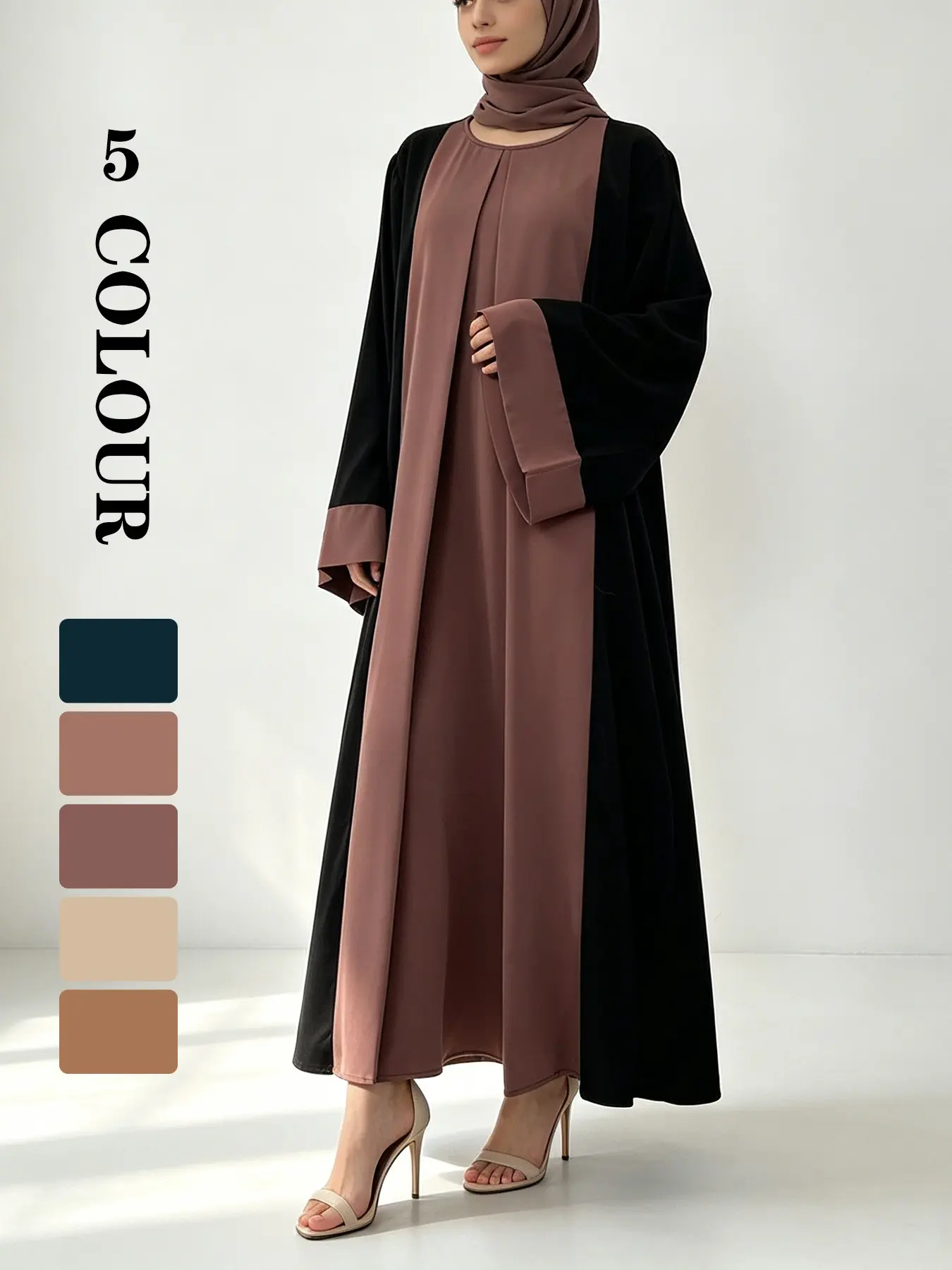 Modest Abaya Women's Long Sleeve Lounge Dresses, Loose Abaya, Casual Comfy Long Dresses for Women, Ladies Sleepwear for All Seasons  EID
