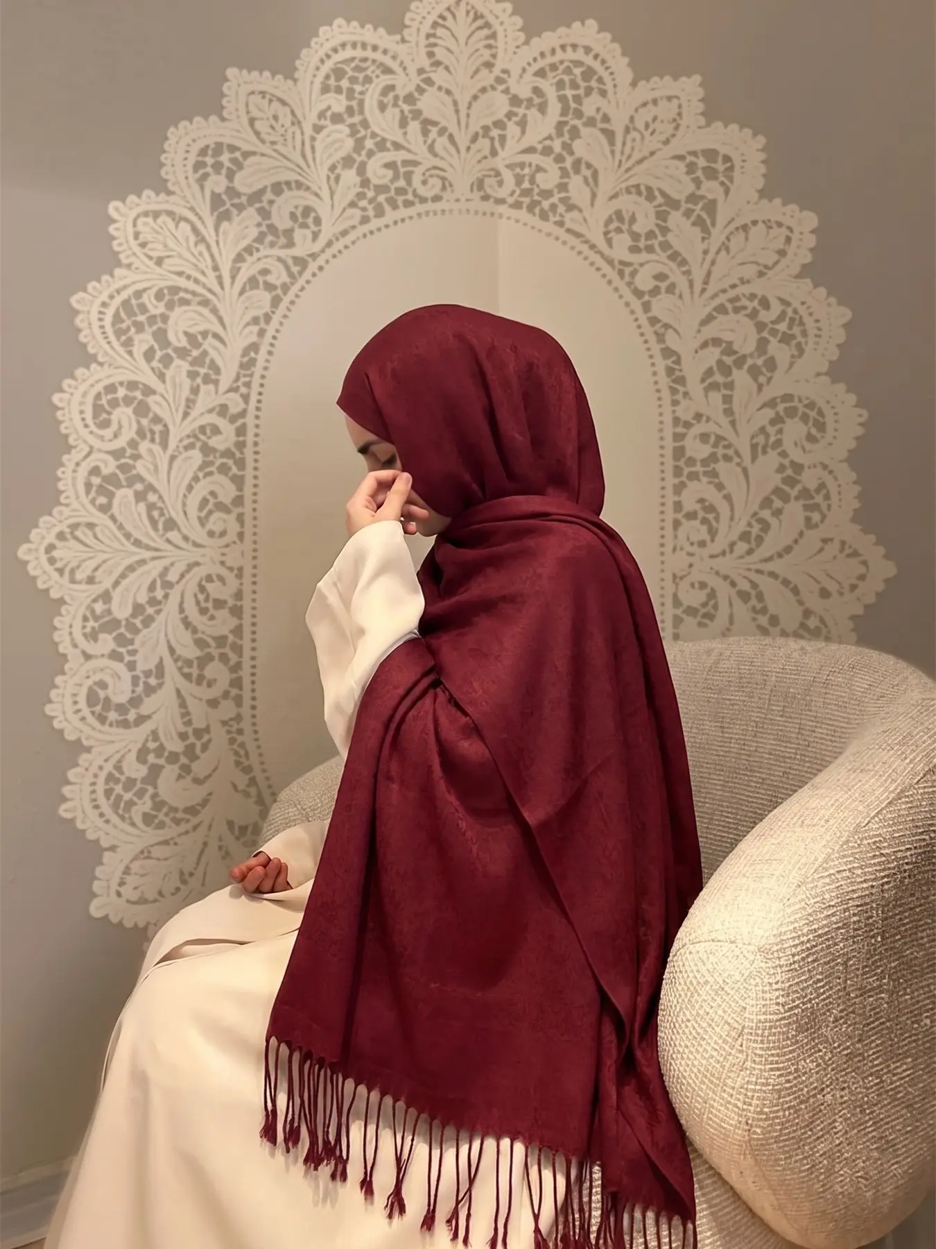 Women's Paisley Print Polyester Shawl, Elegant Long Scarf, Fashion Accessory, Versatile Wrap, Perfect Birthday Gift