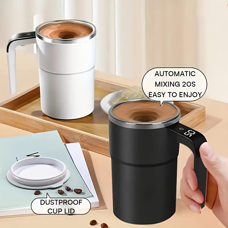 Temperature Display Automatic Stirring Cup Self-Stirring Coffee Mug with Temperature Display Function Travel Water Cup for Mixing Milk Chocolate Mocha Coffee Protein Powder Couple's Cup