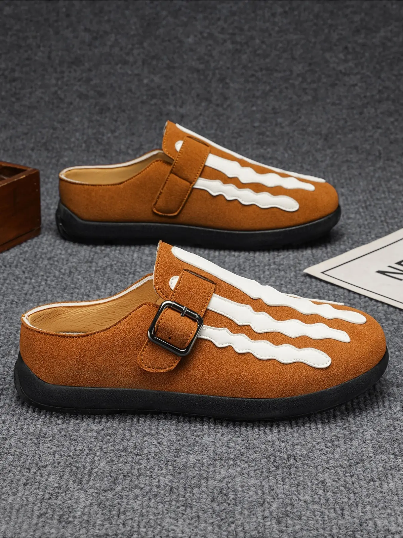 Men's Fashion Low Top Casual Sandals, Textile Upper, Rubber Sole, Print Pattern, All Seasons, Ideal for Daily Wear, Valentine's Day Gift