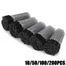 200/100/50/10PCS Eyelash Brushes, Mascara Wands With Container Storage, Bendable Disposable Eyebrow Spoolies, Lash Brush For Lash Extensions, Eyebrow Spoolie, Castor Oil Brushes, Beauty Cosmetic Makeup Brushes, Eyelash Extension Tools Set (Crystal Black)