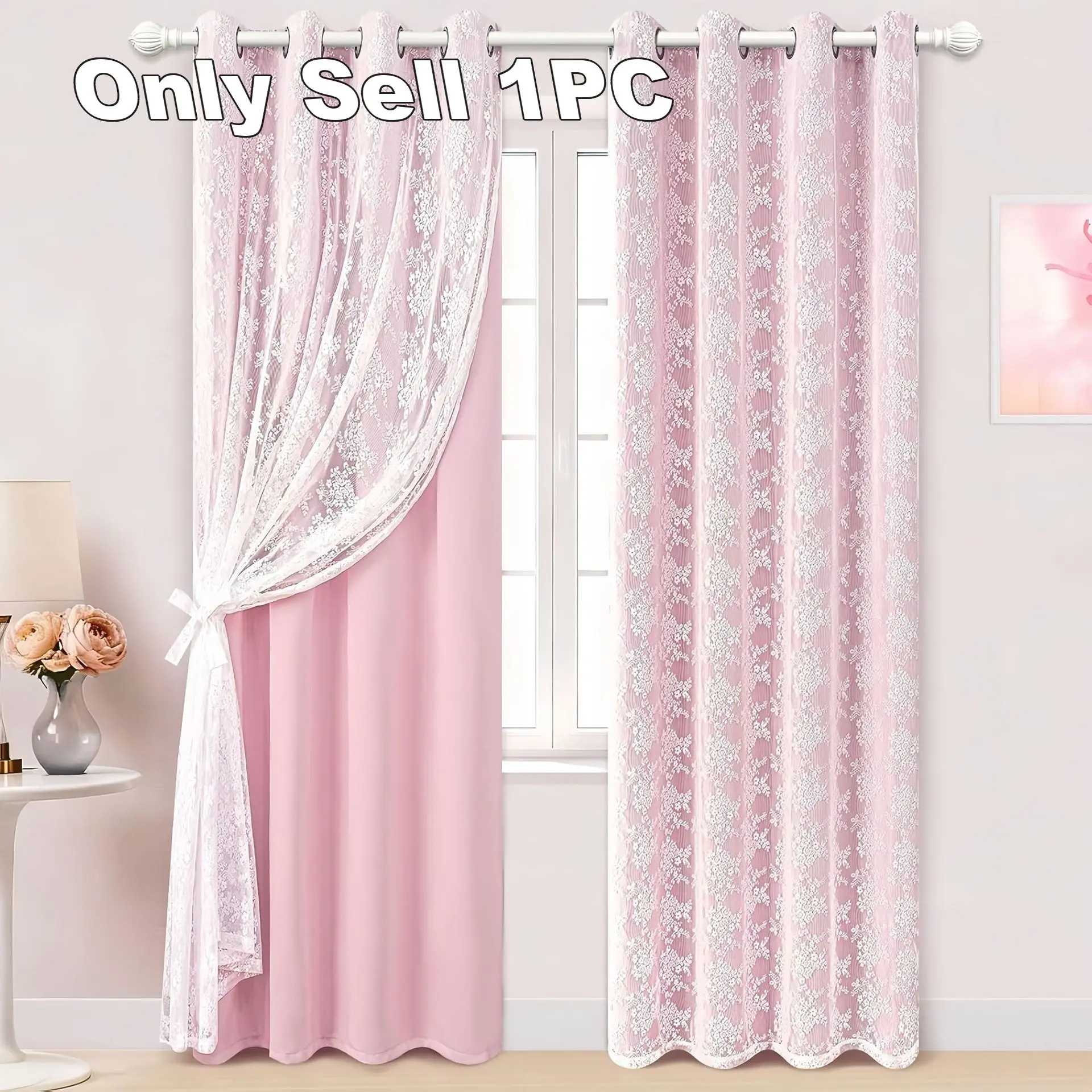 1pc New Double-Layer Light Blocking Digital Print Curtains, Unique Design, Modern Home Decor, Perfect for Bedrooms & Living Rooms