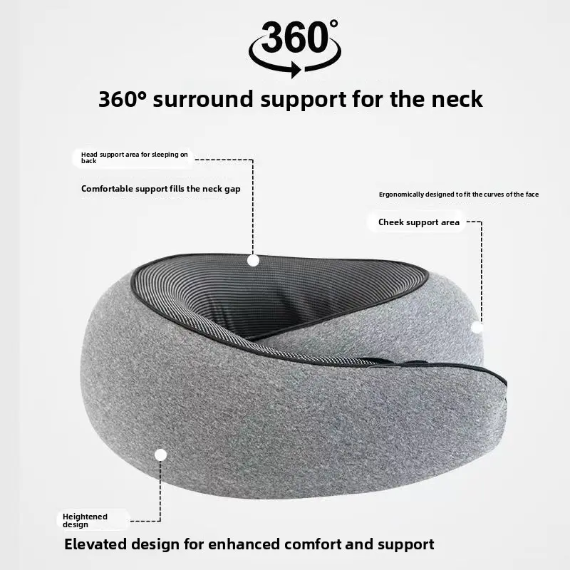 Cloud Memory Foam Travel Pillow 2.0, Comfortable Neck Support for Long Trips, Soft and Durable Design, Ideal for Airplanes and Cars
