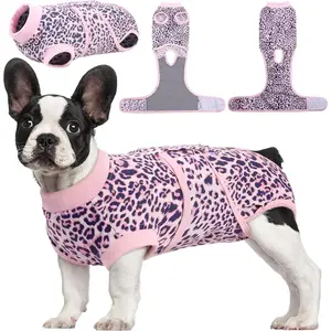 Dog Surgery Recovery Suit, Recovery Suit for Female Male Dogs, Dog Onesie After Surgery Spay Neuter, Anti-Licking Pet Surgical Recovery Snugly Suit, Fuddle wuddle patch puppy Hooded Windproof Deer Clothes Christmas Bandanna and Hat Set cat