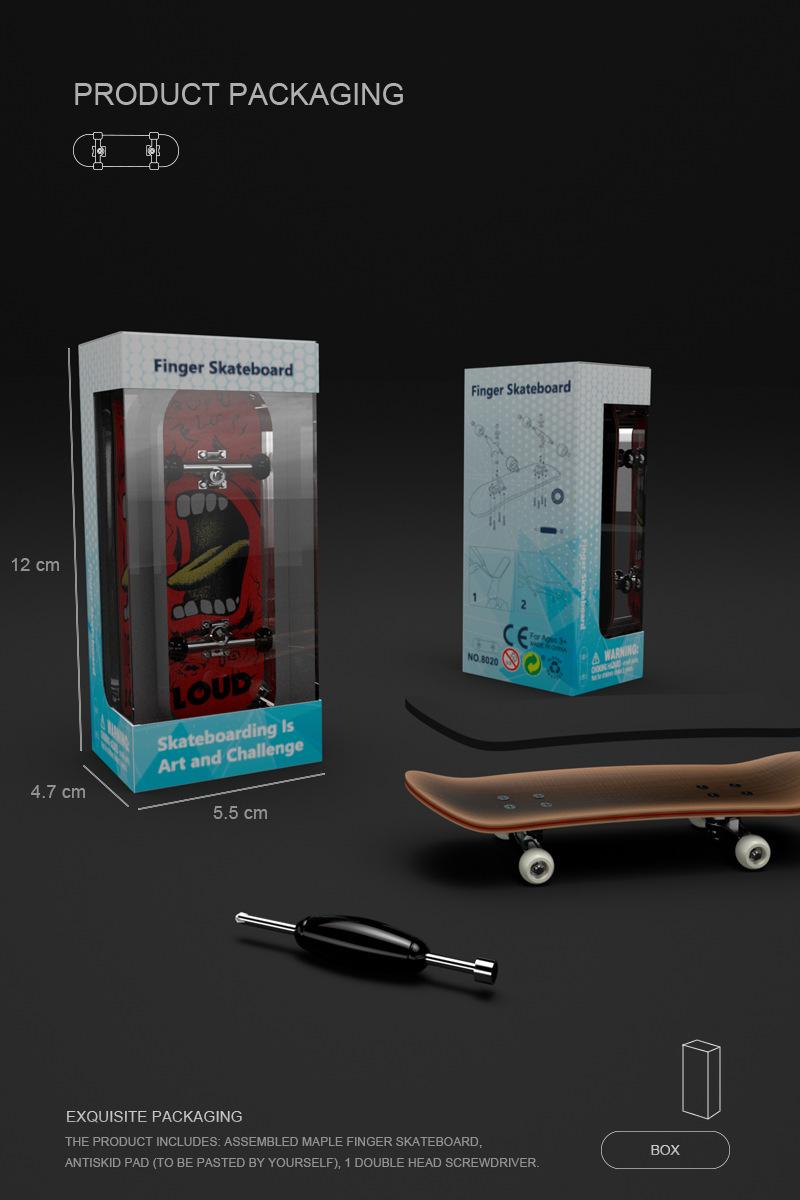 Professional Five-Layer Maple Finger Skateboard Bearings Alloy Wheels, Tipper Desktop Mini Skateboard, Durable & Smooth Rolling