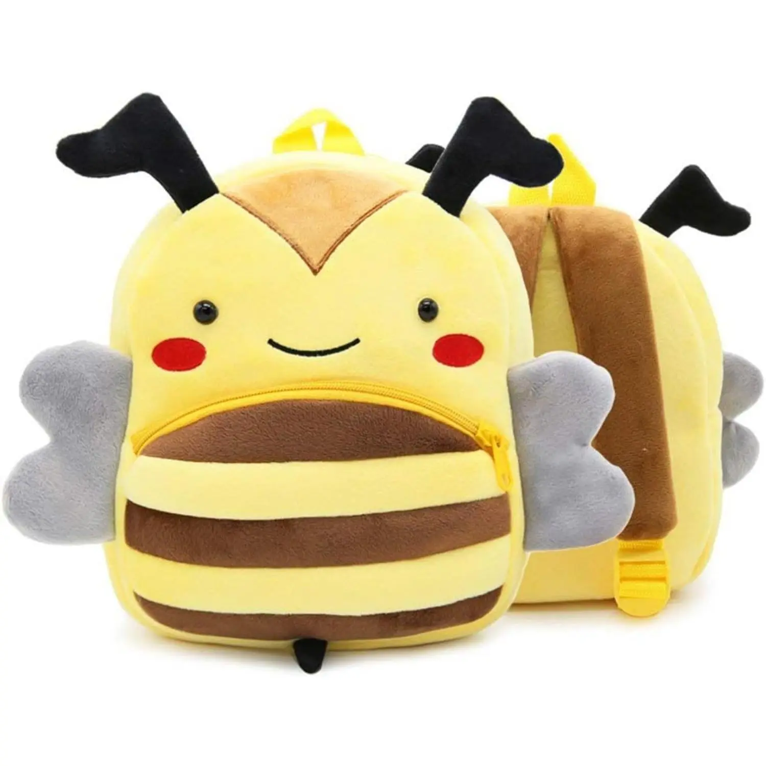 Toddler Bee Plush Backpack Toddler Bag  Animal Cartoon Mini Travel Bag for Baby Girl Boy 2-6 Years