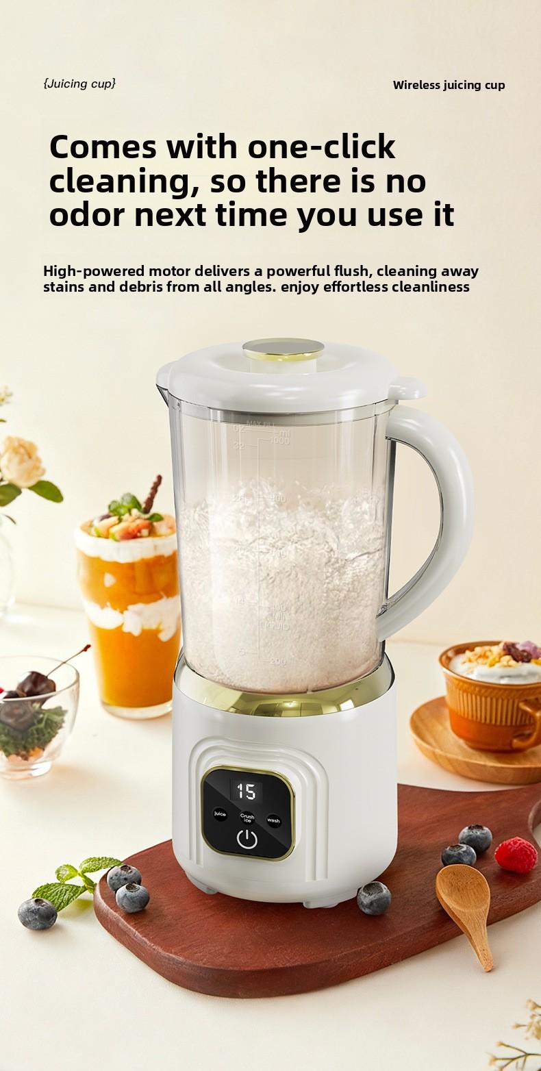 New dual-blade juicer, wireless electric large-capacity juice maker, portable blender for fresh juice