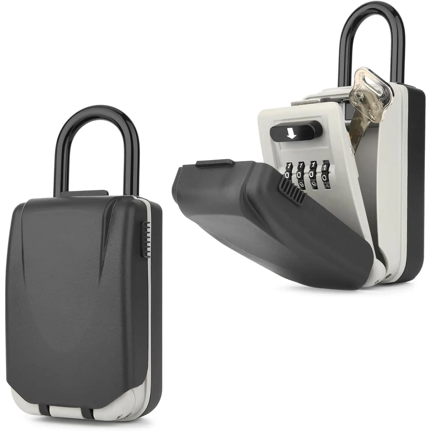 Key Lock Box for Outside - Lock Box for House  - Key Lockbox for Key Storage Outdoor, 4 Digit Combination Lock Box for Outside Realtors Garage Spare