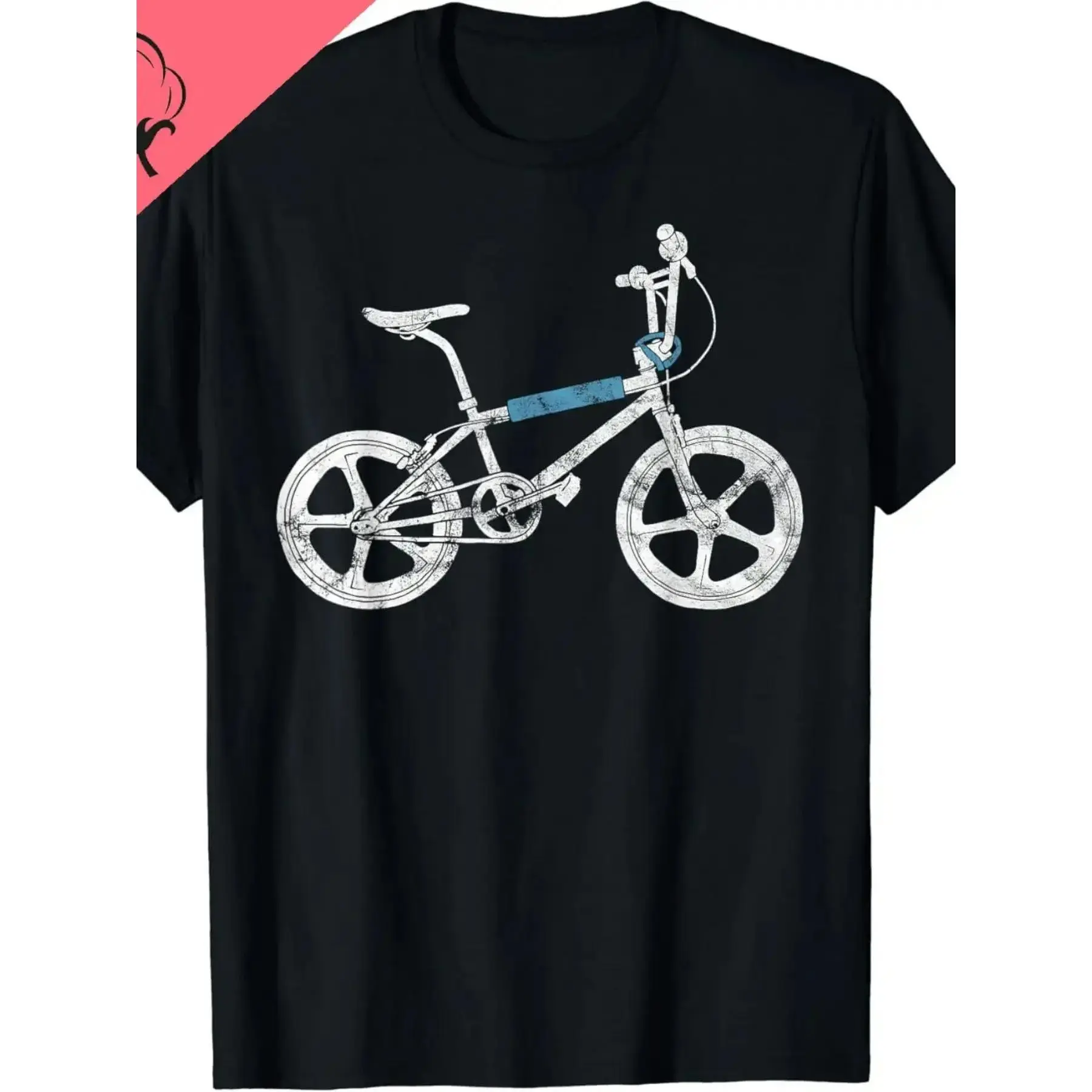 Men's & Women's Vintage 80s 90s BMX Bike Graphic T-Shirt - Retro BMX Racing Design with BMX Track Art - Heavyweight Tee Suitable for Retro Bike Riders, Casual Streetwear, All-Season