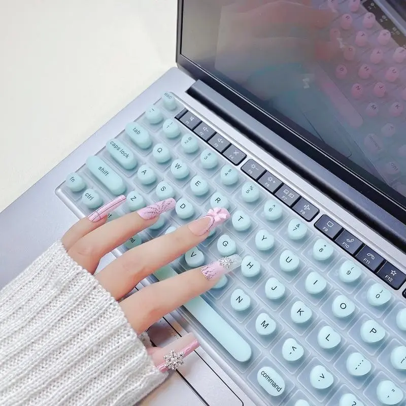 Keyboard Cover for Nail Art, Christmas and New Year Discount, Compatible with Apple Macbook, Waterproof, Dustproof, Durable, Thin, Transparent, Laptop Keyboard Covers