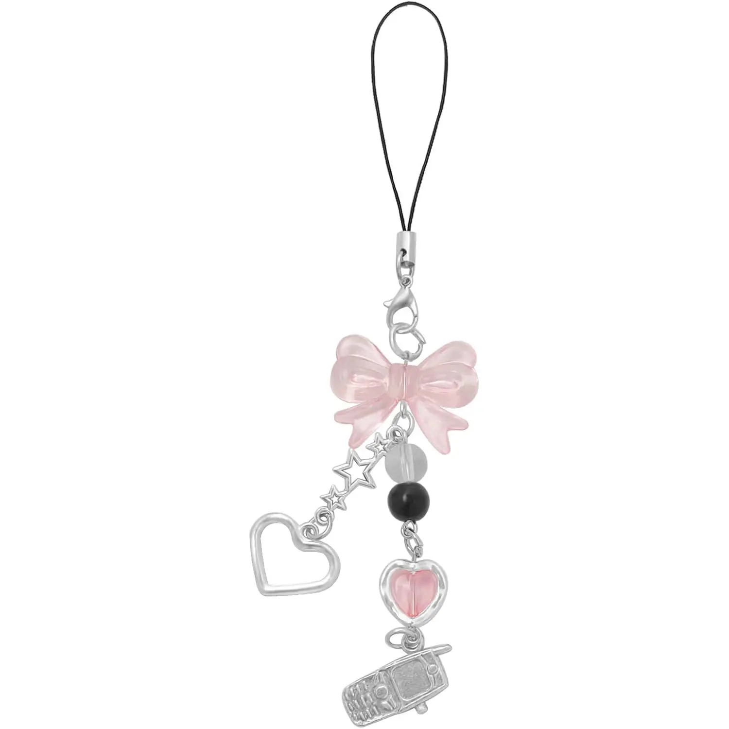 1-4PCS Cute Phone Charms Aesthetic Y2K Cell Phone Charms Strap Strawberry Butterfly  PhoneCharm Y2K Accessories for Bag  Airpods Camera Pendants Decor
