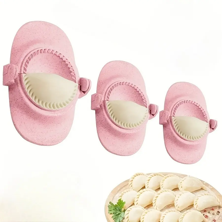 3pcs Multifunctional Dumpling Maker Mold Set, Various Sizes for Easily Making Different Types of Dumplings. Dumpling-making Tool, Home Dumpling Wrapper Mold, Kitchen Gadget. Dumpling Mold, Dumpling Wrapper Press, Dumpling Tongs, Kitchen Utensils