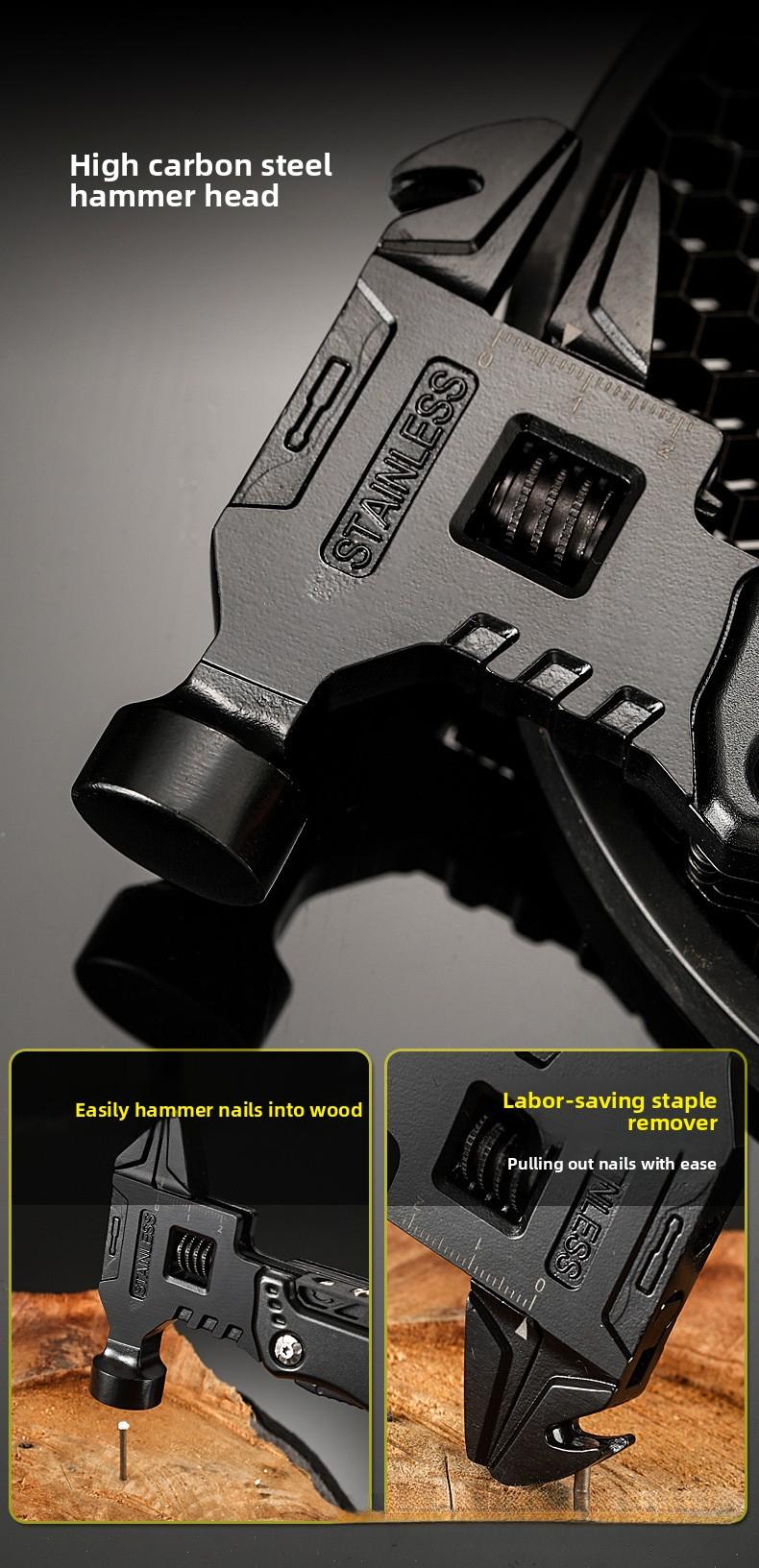 Outdoor multifunctional portable tool, 16 multi-purpose combinations, foldable for easy storage, emergency tool