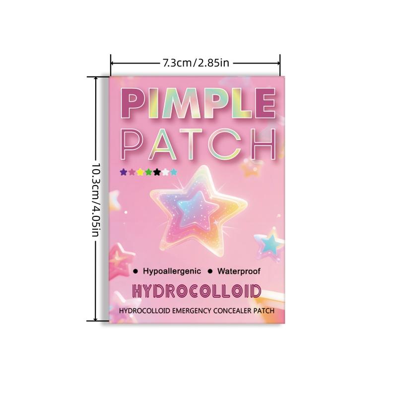 480 Pcs Hydrocolloid Pimple Patches for Face, Hypoallergenic Acne Spot Stickers with Tea Tree, Salicylic Acid and Cica Oil in Cute Colorful Star Shapes