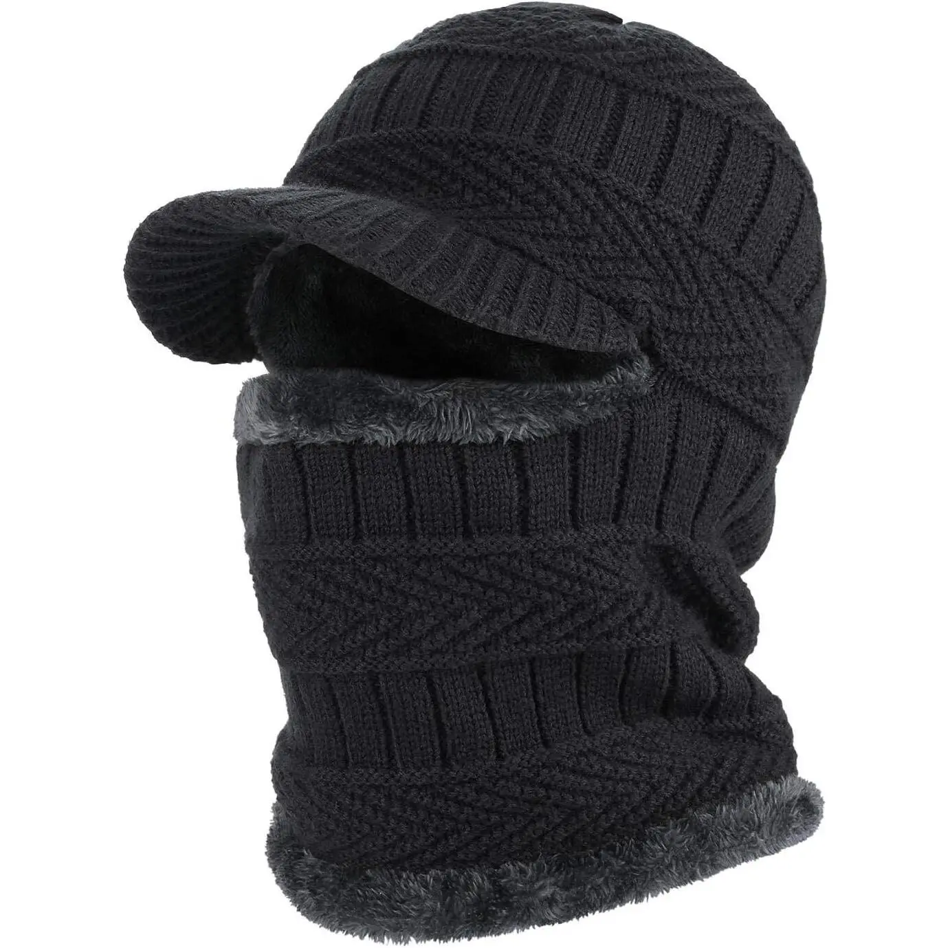 Winter Knitted Balaclava Beanie Hat Warm Cycling Ski Mask, Women Windproof , Balaclavas Heavyweight Thermal Fleece