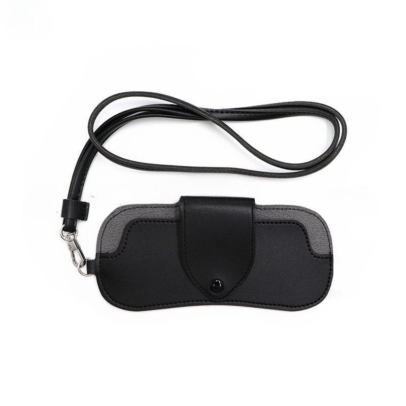 PU Leather Neck Glasses Case – Portable Hanging Eyewear Pouch, Scratch-Proof Sunglasses Holder for Travel