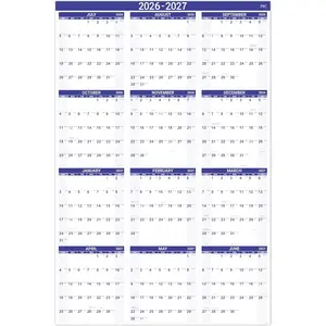 2026-2027 Yearly Wall Calendar - Calendar 2026-2027, Jul 2026 - Jun 2027, Large Wall Calendar 26-27, 12 Month Calendar, Bonus Pocket, 34.3" x 22.8"(Open), X-Large, Vertical -