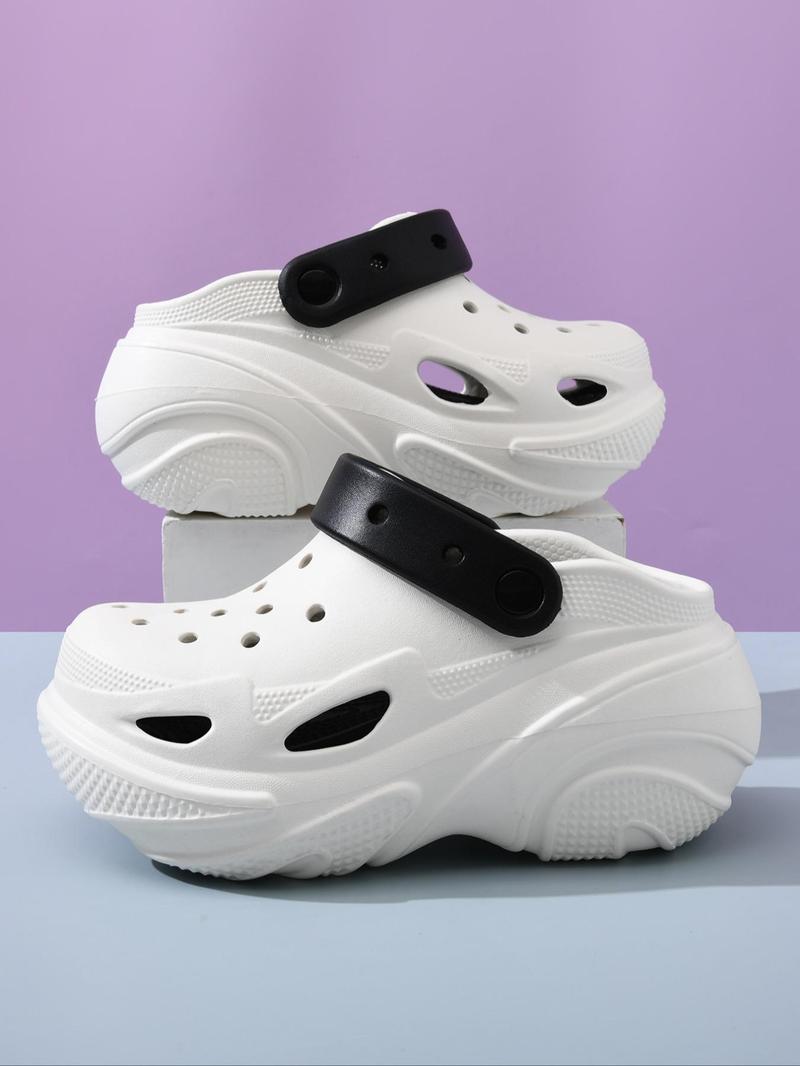 Women's Thick Sole Slides, Casual Comfortable Breathable Slippers for Summer, Non-slip Slippers for Indoor & Outdoor Wear, Walking Shoes