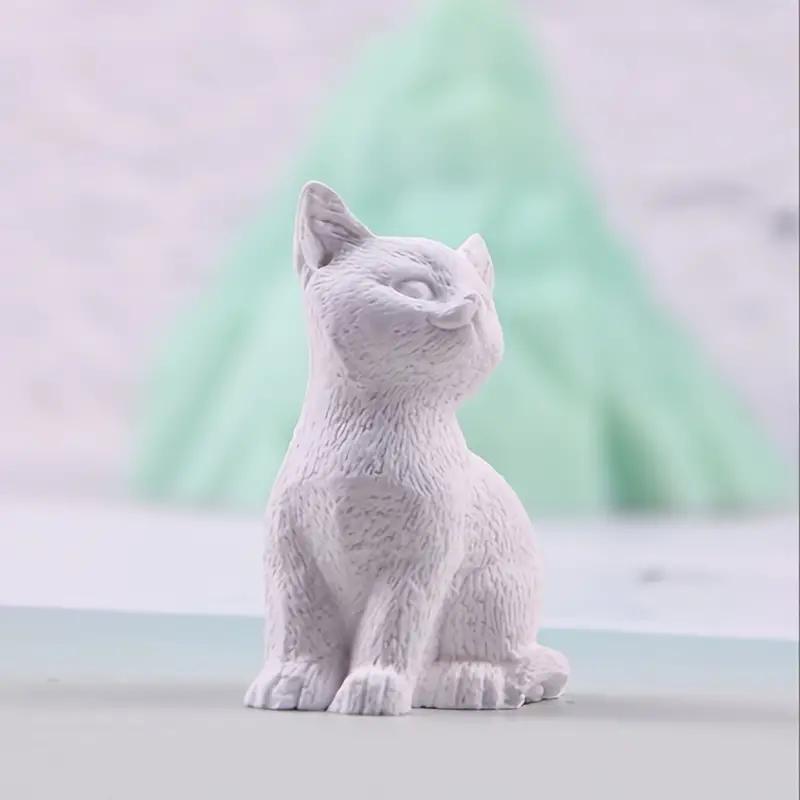 3D Cat Shaped Candle Silicone Mold, 3 Counts Resin Clay Soap Mold, DIY Craft Mold for Decoration and Making Crafts