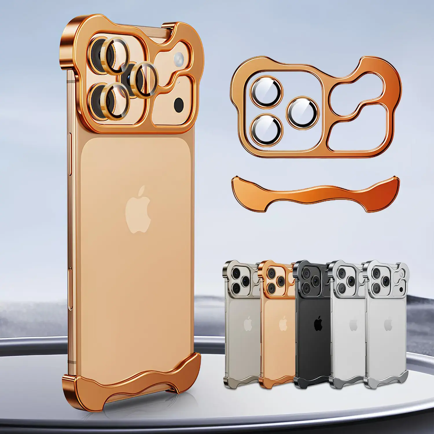 Phone Case Compatible with iPhone 17 Pro Max 16 15 14 13 Compatible with Lens Camera Protection, Frameless Minimalist Design, Extremely Highlighting Personality