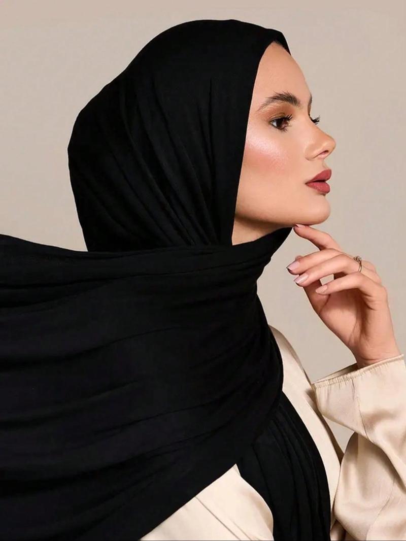 Women's Solid Color Khimar, Modest Casual Soft Comfortable Hijab for Daily Wear, Women's Islamic Clothing for All Seasons, Modesty