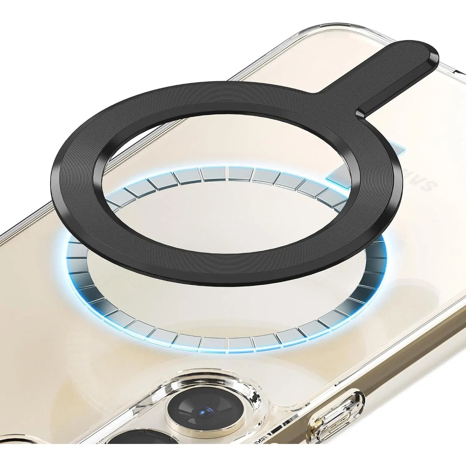 Ring Sticker for MagSafe Accessories, , Black | M-Ring Plate,   support, easy install guide kit,   plate for any phone case