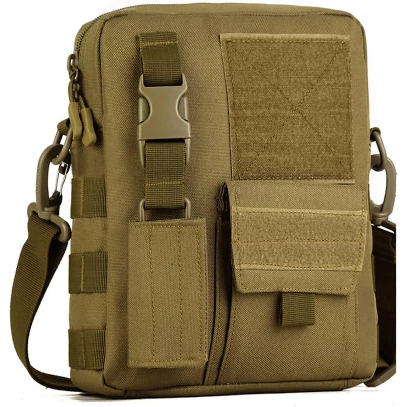 Tactical Messenger Bag, Small Canvas Satchel Crossbody Bag for Men, Premium 600D Nylon Multifunctional Tactical Bag, Portable Crossbody Bag with 5 Pockets