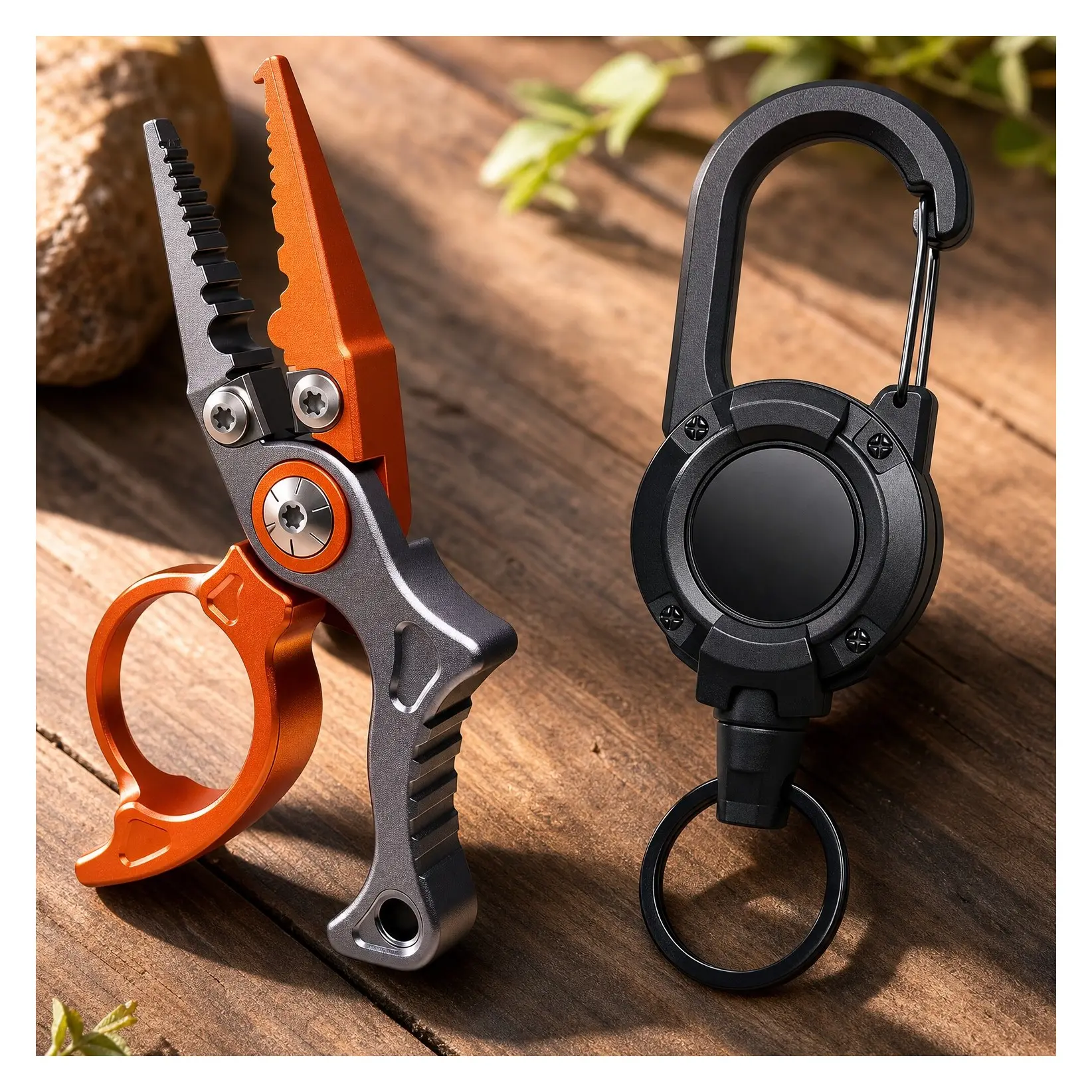 Micro Pocket Pliers with Retractor, Saltwater-Resistant Aluminum Hook Remover, Tungsten Braided Line Cutter, Split Ring Tool, Multi-Tool Kit for Bass and Fly FishingGift