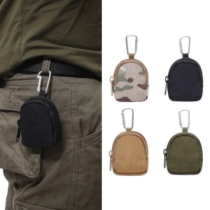 Synthetic Multi-Functional Mini Pouch - Portable Storage Bag for Coins, Bluetooth Earphones, Outdoor Backpack Small Pendant Fashion Accessory