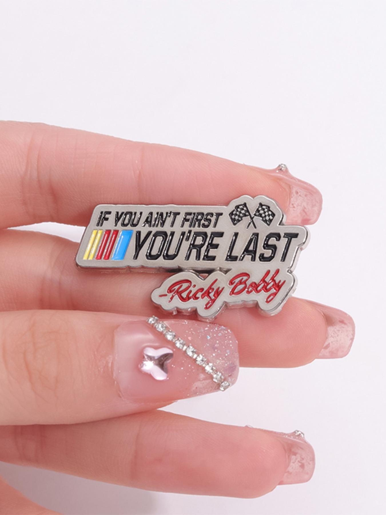 Cartoon Slogan Enameled Pin Brooch, Fashion Brooch for Party, Daily Clothing Decor, Trendy All-match & Exquisite Brooch for Birthday Gift