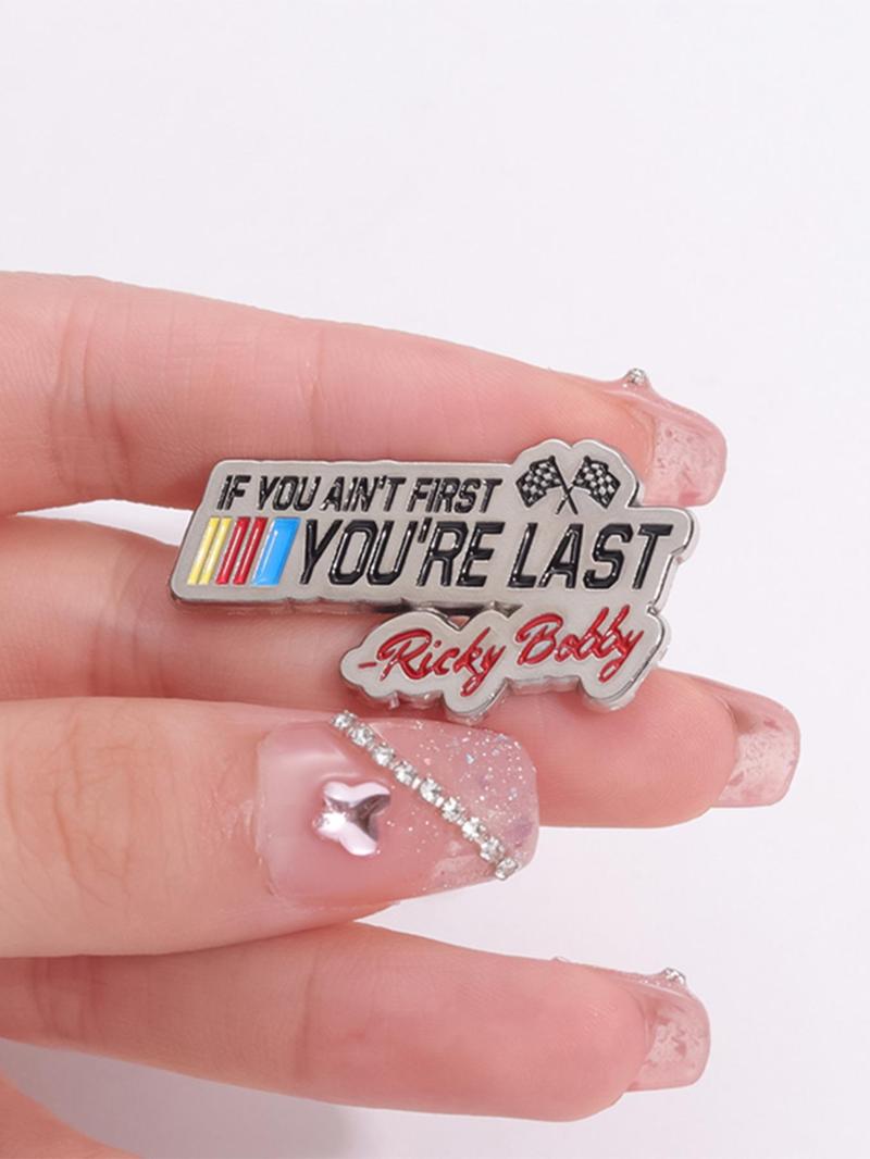 Cartoon Slogan Enameled Pin Brooch, Fashion Brooch for Party, Daily Clothing Decor, Trendy All-match & Exquisite Brooch for Birthday Gift