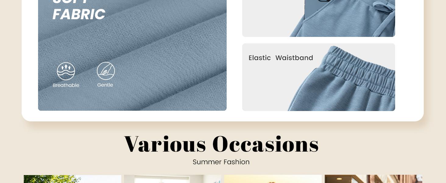 Casly Lamiit Women's Two Piece Sets Summer Outfits Cap Sleeve Top Drawstring Midi Skirts with Pockets Soft Light Fabric Crew Neck Casual Design Available in Multiple Colors 2 piece sets #Springfresh