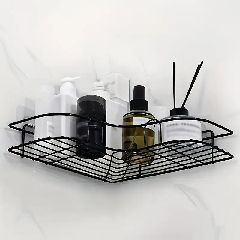 Corner Bathroom Shelf Set, No-Drill Triangle Organizer Rack for Bathrooms & Kitchens, 1 Piece/2 Pieces Storage Box Cabinet Shelf for Bathroom Decor Supplies