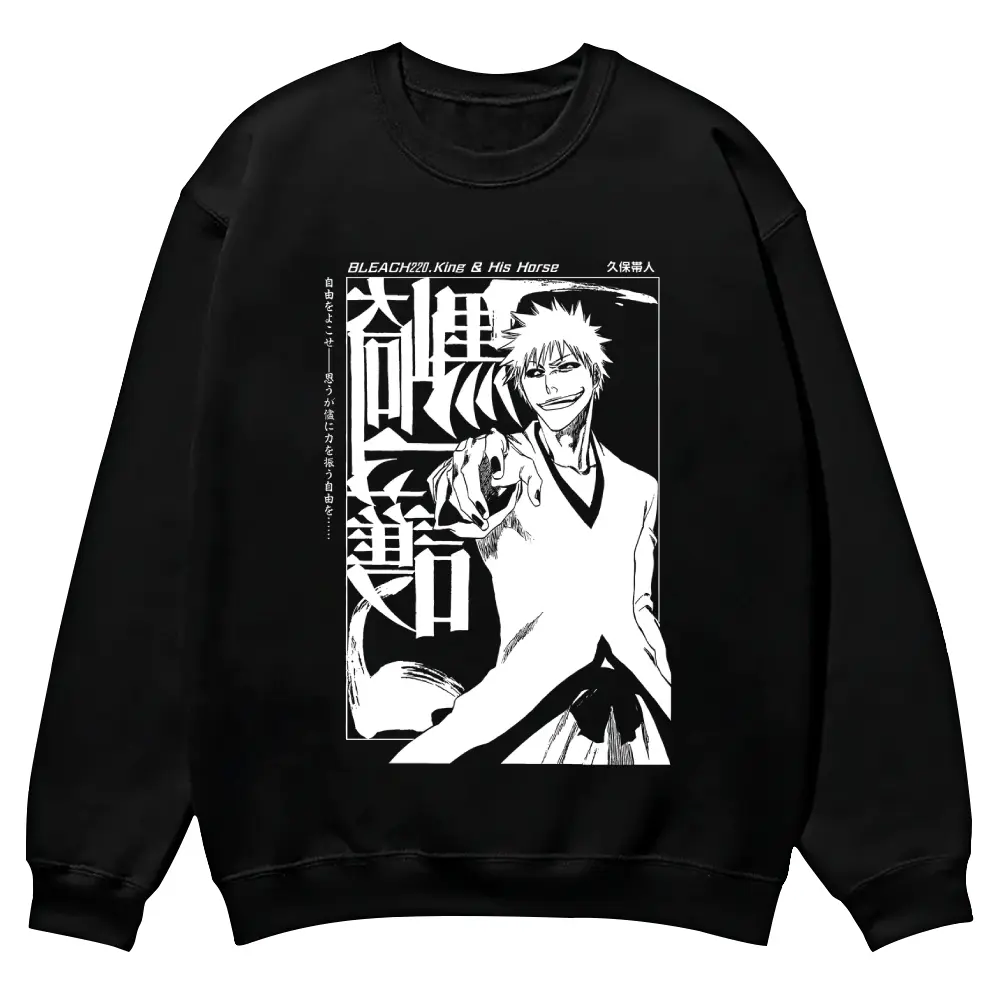 [Vtg90s] Anime 90s Graphic Crewneck Sweatshirt Men’s Funny Graphic Pullover Vintage Streetwear Oversized Sweatshirt Men Casual Vacation Outfit Long Sleeve Top