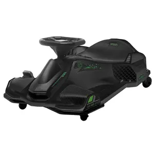 24V Ride On Drift Car,Electric Drifting Go-Kart with Music,Front+Tail Led Light,Low-Power Alarm for 8+ Child Toy
