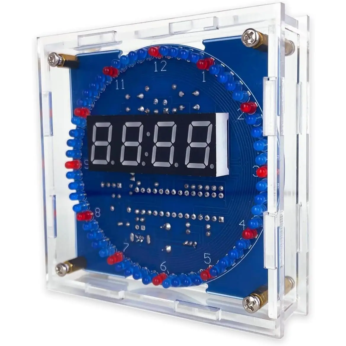 YYSOLDER soldering practice kit Digital tube  clock Rotating LED running light Light control Temperature control Multi-function clock Learning soldering kit
