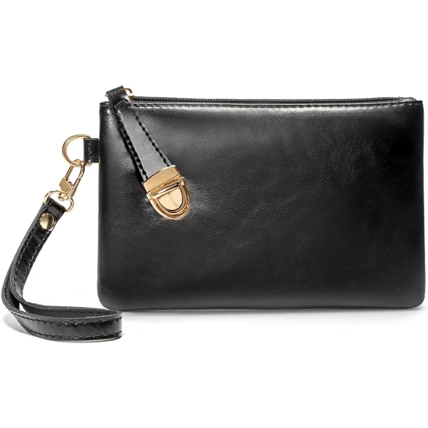 PU Leather Wristlet Purse for Women - Sleek Clutch Purse - Women's Wristlet Handbags Small Wristlet Wallets for Women