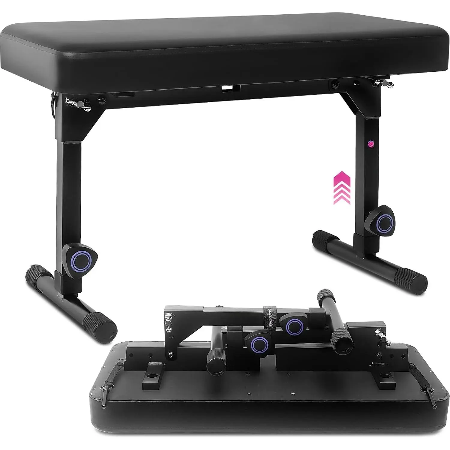 Foldable  Adjustable Piano Bench  Stool - Portable Piano Keyboard Bench Seat for Piano Keyboard Stand with Black Padded Cushion for Musicians Piano Stool Chair, Piano Desk
