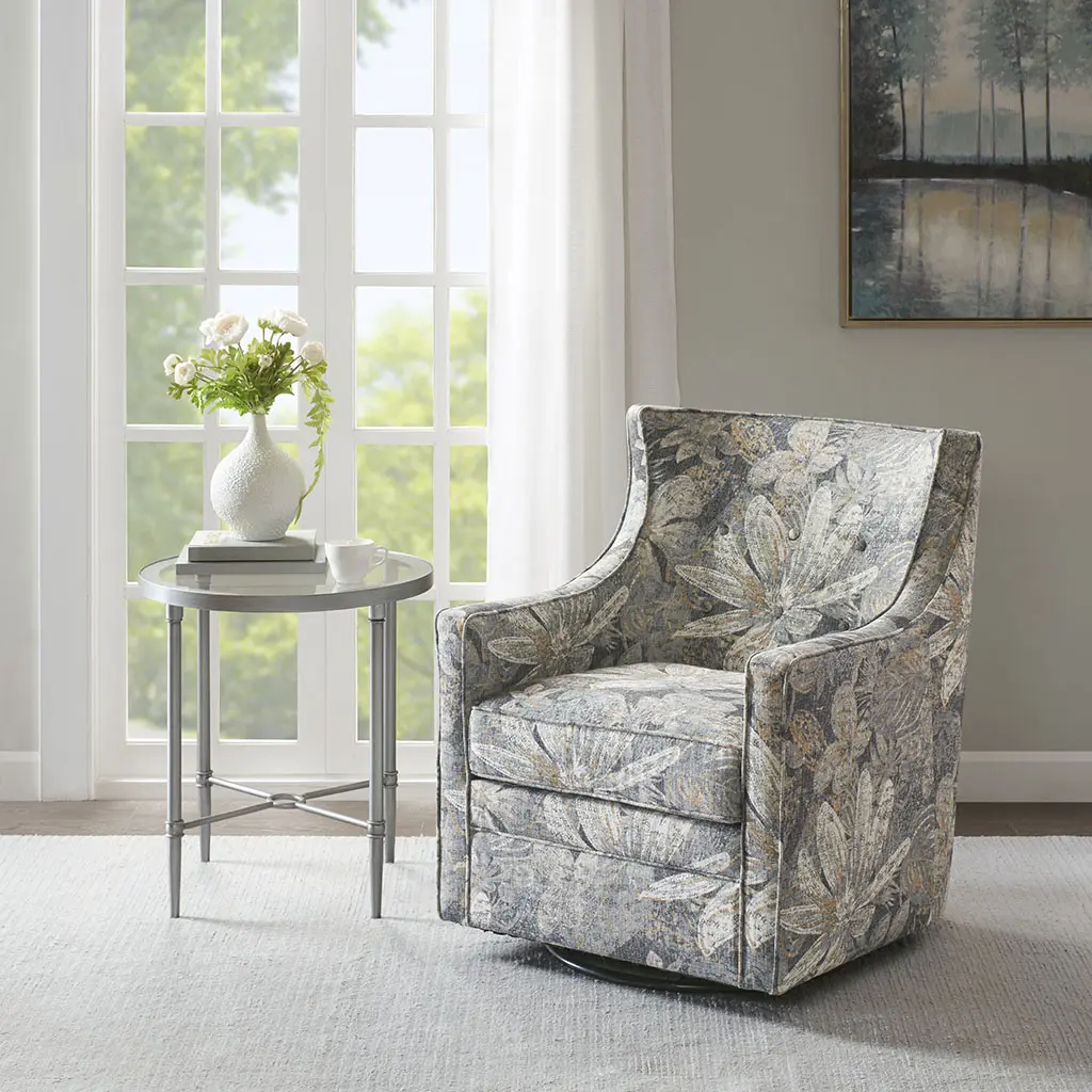 ARCH Swivel Glider Chair for Nursery Living Room, 360 Degree Rotating Comfortable Lounge Armchair with Padded Seat, Upholstered Accent Chair for Reading, Nursing, Relaxing, Modern Indoor Seating, Single, Dining Room Chairs for Kitchen, Dining Room