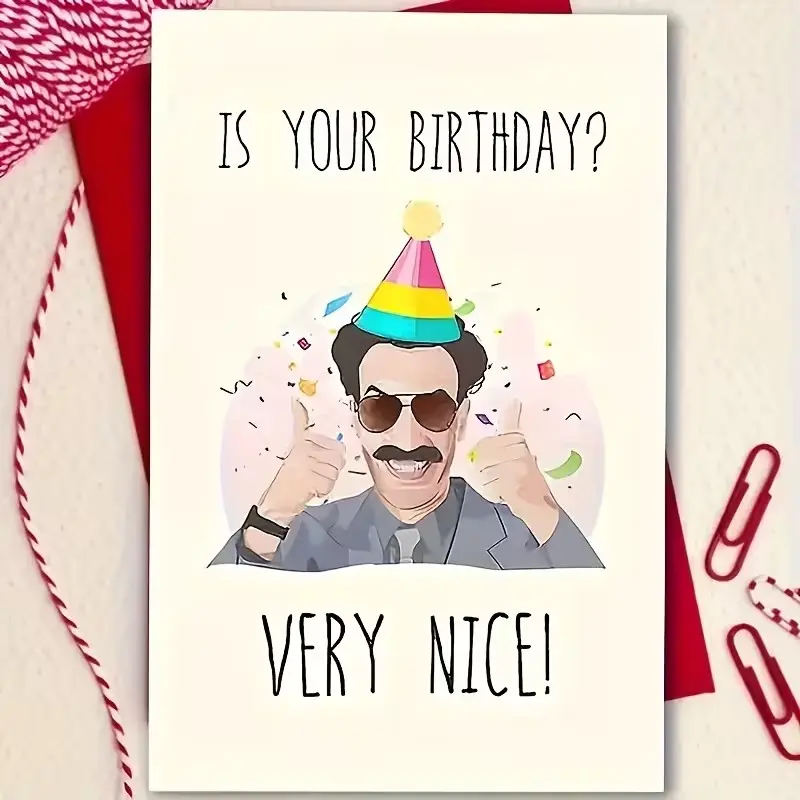 Funny Thumbs Up Birthday Card with Envelope, Perfect Gift for Anyone, Unique Humorous Greeting, Printed with Pictures or Text